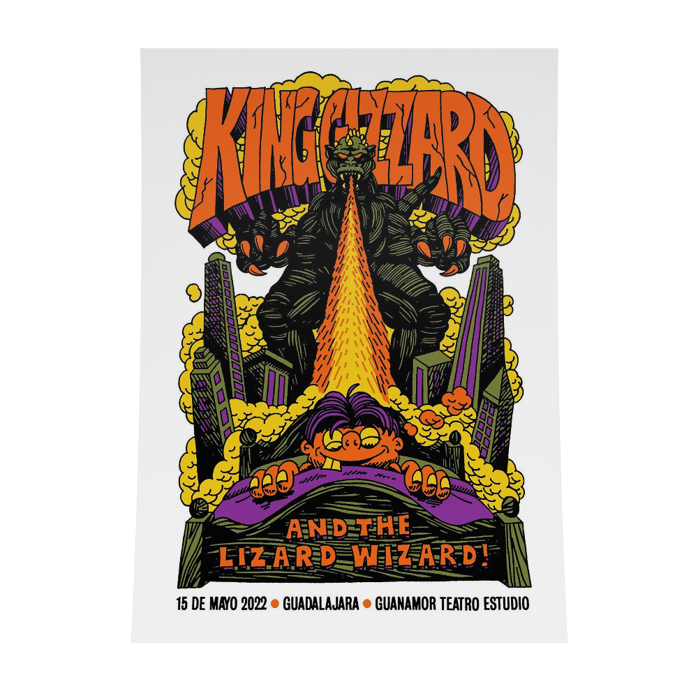 PÓSTER GDL KING WIZARD AND THE LIZARD WIZARD